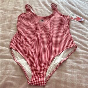 Old Navy Red Gingham Women's One Piece Minnie Mouse Swimsuit